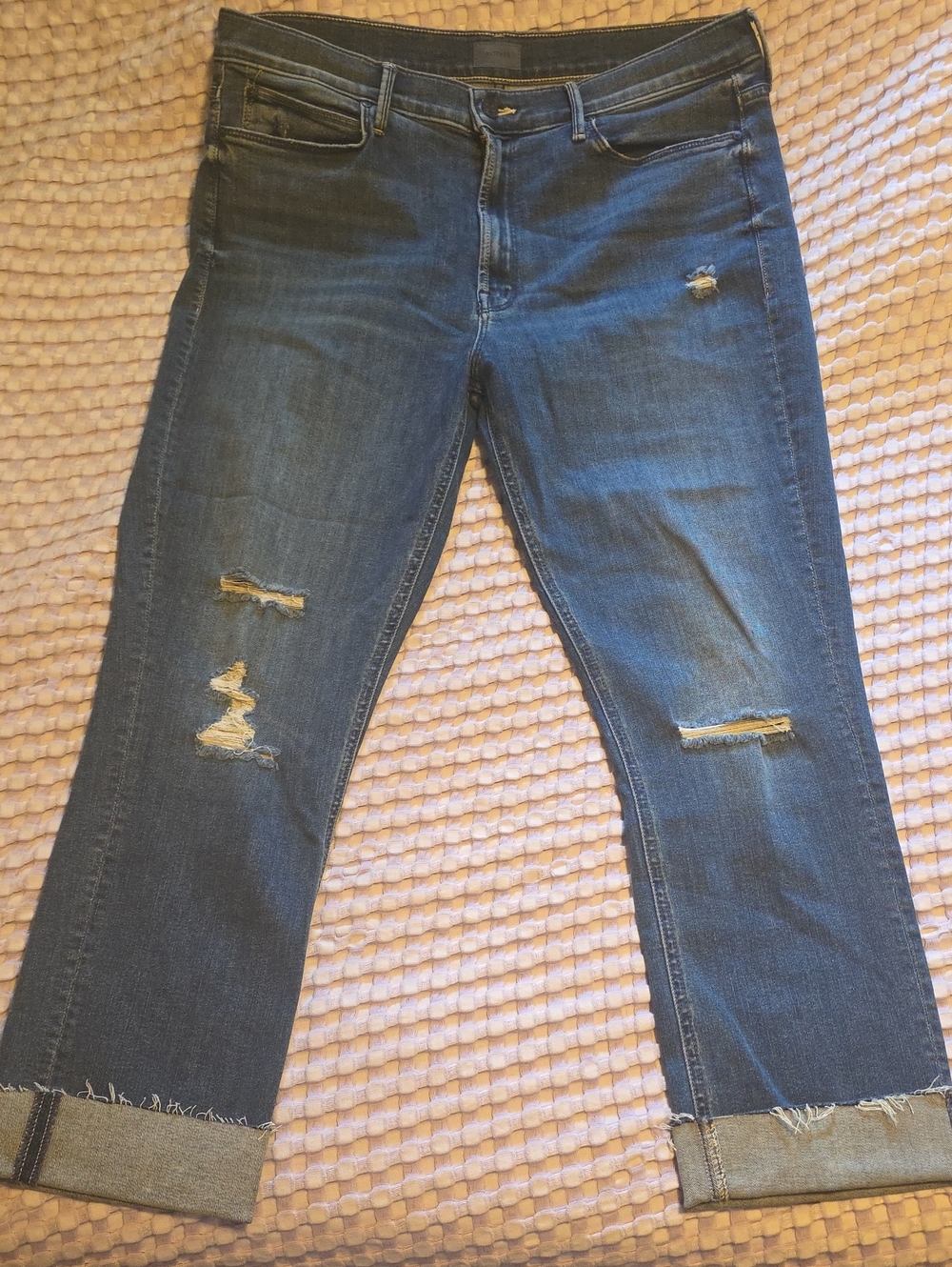 Mother Mid Rise Dazzler Ankle Fray Women’s Jeans Size 34